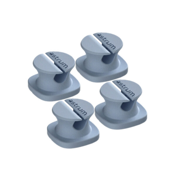 CO060-Blue-1 CO060 Mini Cable Organizer Clips 4 Piece Set for Cable Management-Blue