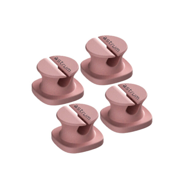 CO060-Pink-1 CO060 Mini Cable Organizer Clips 4 Piece Set for Cable Management-Pink