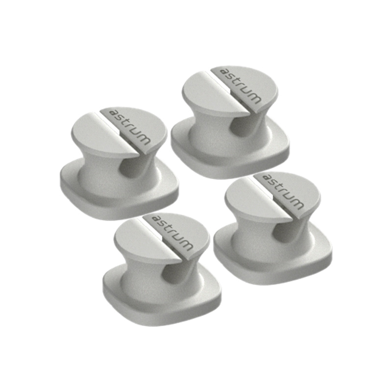 CO060 Mini Cable Organizer Clips 4 Piece Set for Cable Management White