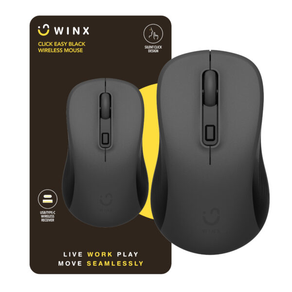WINX CLICK Easy 1600DPI 2.4GHz Wireless Mouse – Black WINX CLICK Easy 1600DPI 2.4GHz Wireless Mouse - Black