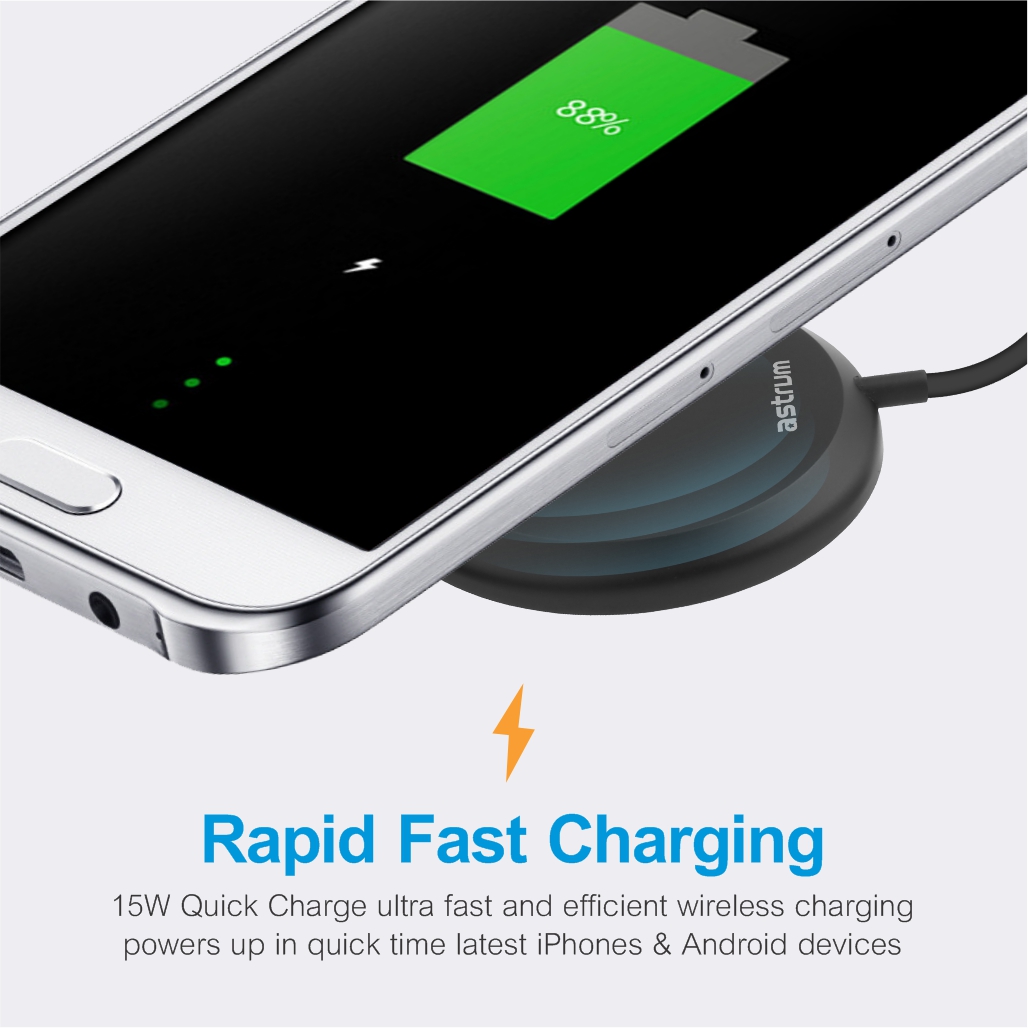 CW500 15W Magnetic Slim Wireless Charging Pad - Silver - Image 4