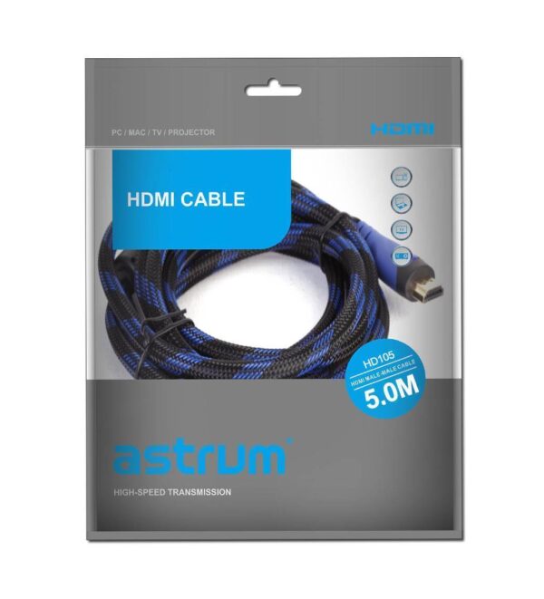 HD105 4K Ultra HD V2.0 Male to Male HDMI 5.0m Cable - Image 2