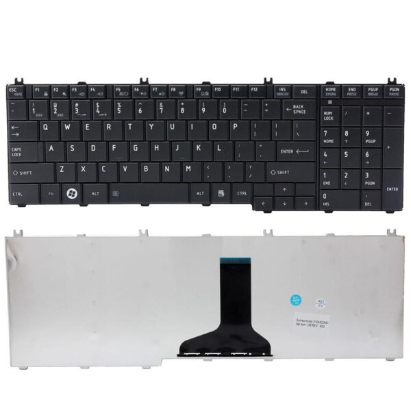 KEYBOARD FOR TOSHIBA C650 NORMAL BLACK US - Image 2